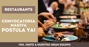 CADENA DE RESTAURANTES OFRECE +25 plademallorcaS (MUM IN THE HOLLYEZA SIN EXPERIENCIA)